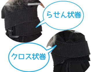 伸縮バンド巻き方